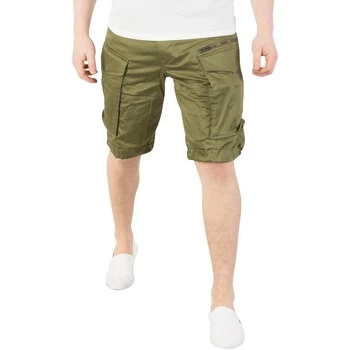 Image of G-Star Raw Rovic Zip Loose Cargo Shorts mens Shorts in Green - Sizes US 30,US 31,US 32,US 33,US 35,US 38,US 40