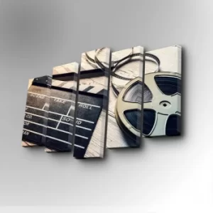 Image of 5PUC-074 Multicolor Decorative Canvas Painting (5 Pieces)