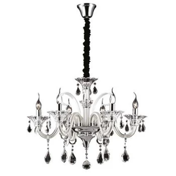 Image of Colossal 6 Light Chandelier Ivory Finish, E14