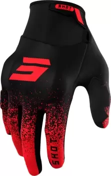 Image of Shot Drift Edge Motocross Gloves, black-red, Size L, black-red, Size L