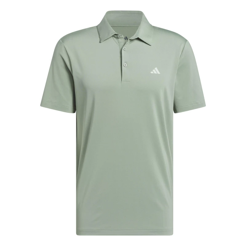 Image of adidas Mens Ult365 Sld Lc Short Sleeve Performance Polo Shirt Silver Green male S