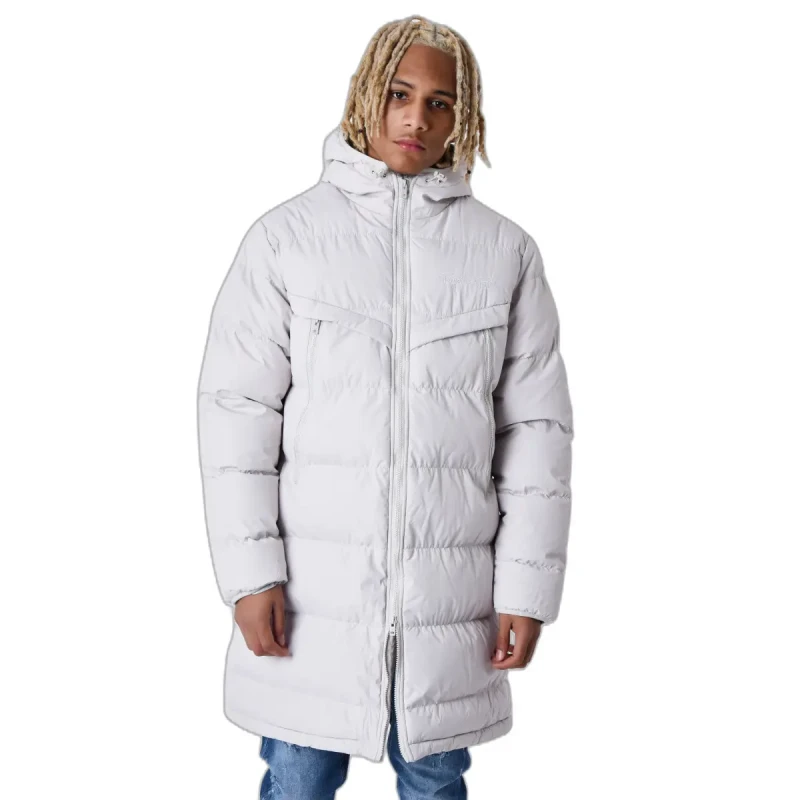 Image of Project X Paris Long Hooded Puffer Jacket Project X Paris Gris Male S