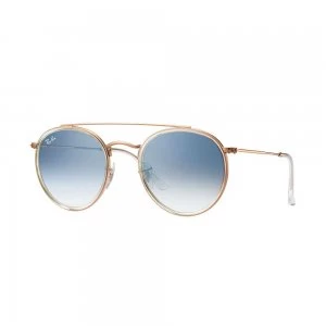 Image of Ray-Ban Round Sunglasses RB3647N 90683F Size 51 - Transparent; Bronze-Copper
