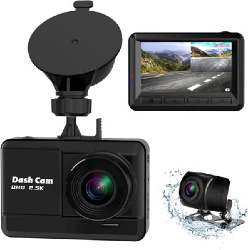 Image of Orskey Q5 Dash Camera With Rear Camera Black