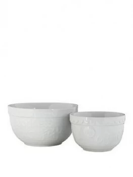 Image of Premier Housewares Set Of 2 Gigi Round Mixing Bowls - White
