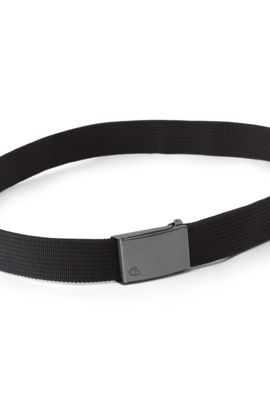Image of Craghoppers Craghoppers Men 'Explorer' Metal Buckle Belt in Charcoal Size: M/L Charcoal M/L Male 5054904220212