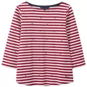 Image of Crew Clothing Womens Essential Breton Red/White Anchor 14