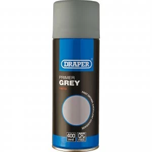 Image of Draper Primer Spray Paint Grey 400ml