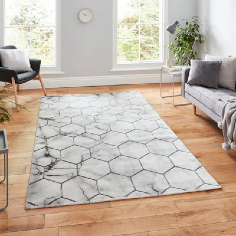 Image of THINK RUGS Think Rugs - Craft NG719 Grey Silver 120cm x 170cm Rectangle - Grey 47355