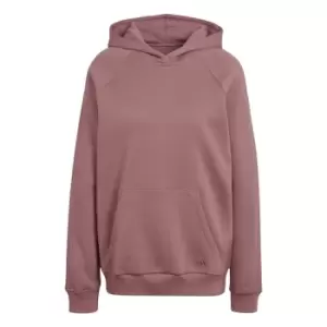 Image of adidas ALL SZN Fleece Boyfriend Hoodie Womens - Purple