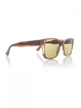 Image of Gucci Tortoise GG0052S rectangle sunglasses GreenBrown