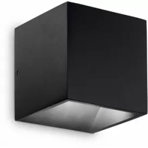Image of Black wall lamp RUBIK 1 bulb