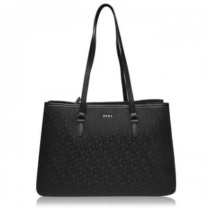 Image of DKNY Jacquard Logo Large Tote Bag - Blk/Blk XLB