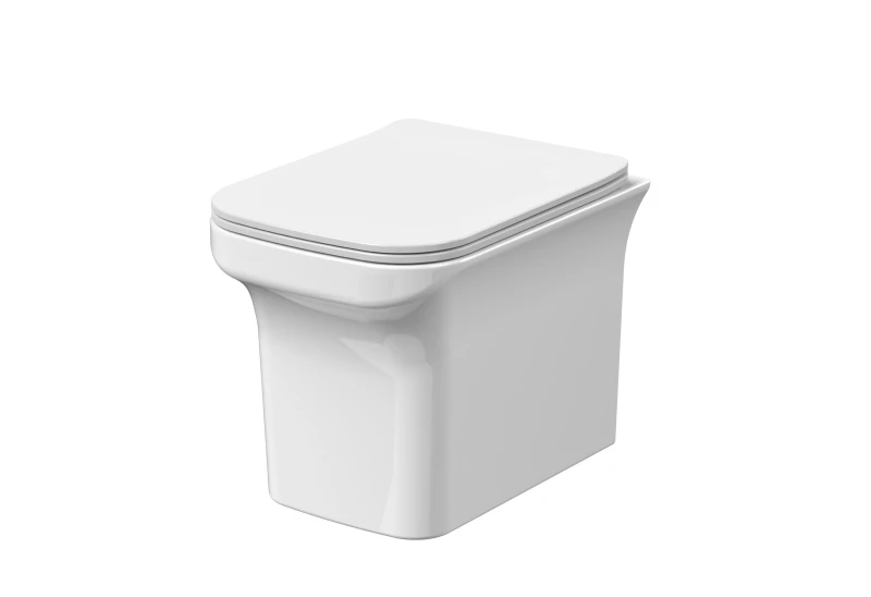 Image of Balterley Rimless Wall Hung Square Toilet Pan & Soft Close Seat 390x340x480mm White