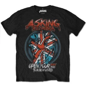 Image of Asking Alexandria - Heart Attack Unisex Medium T-Shirt - Black