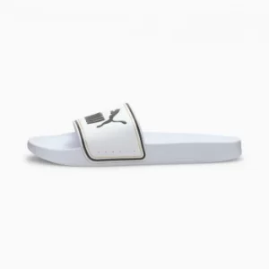 Image of Womens PUMA Leadcat Ftr Slide Sandalss, White/Gold/Pb Size 9 Shoes