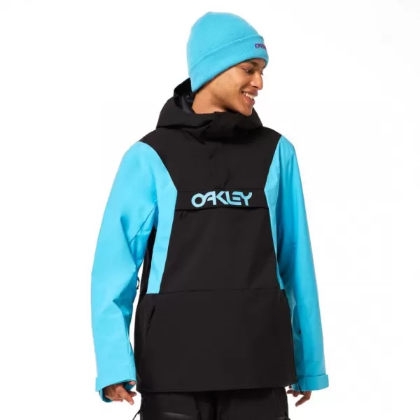 Image of Oakley SNOW TNP TBT INSULATED ANORAK - BLACK/Bright Blue