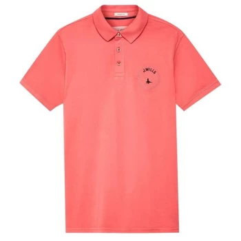 Image of Jack Wills Elton Garment Dye Polo - Deep Rose