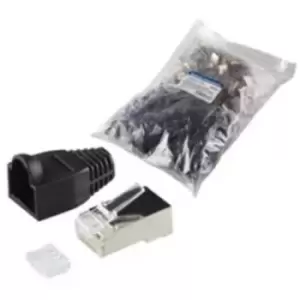 Image of LogiLink MP0022 LogiLink MP0022 N/A MP0022 Plug, straight Number of pins: 8P8C Black 100 pc(s) MP0022 Plug, straight Number of pins: 8P8C Black 100 pc