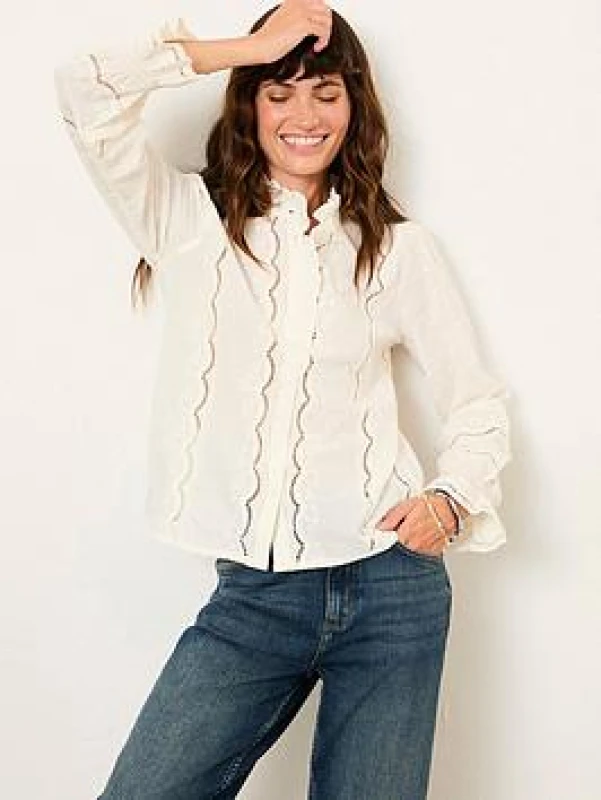 Image of FatFace FatFace Pia Blouse Ivory - FatFace - Size: 12 Ivory Female 12 ZD29102
