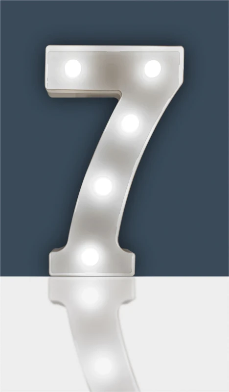Image of STHELENS "7" Light Up 3D LED 22cm Numbers Party Birthday Wedding Battery Operated ELV-557560