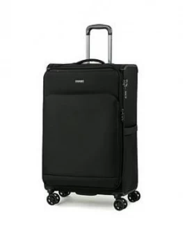 Image of Rock Luggage Georgia Large 8 Wheel Black Suitcase