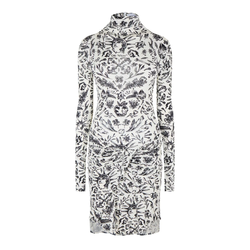 Image of Off White Womens Mini Dress White female 4 (3XS)