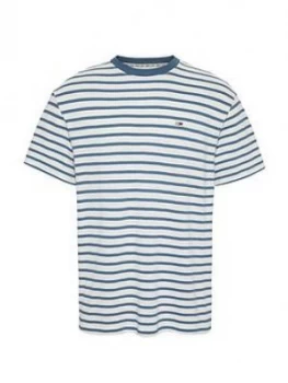 Image of Tommy Jeans Tommy Stripe T-Shirt - Blue