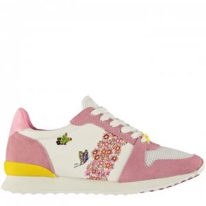 Image of Ed Hardy Blossom Runner Trainers - White/Pink