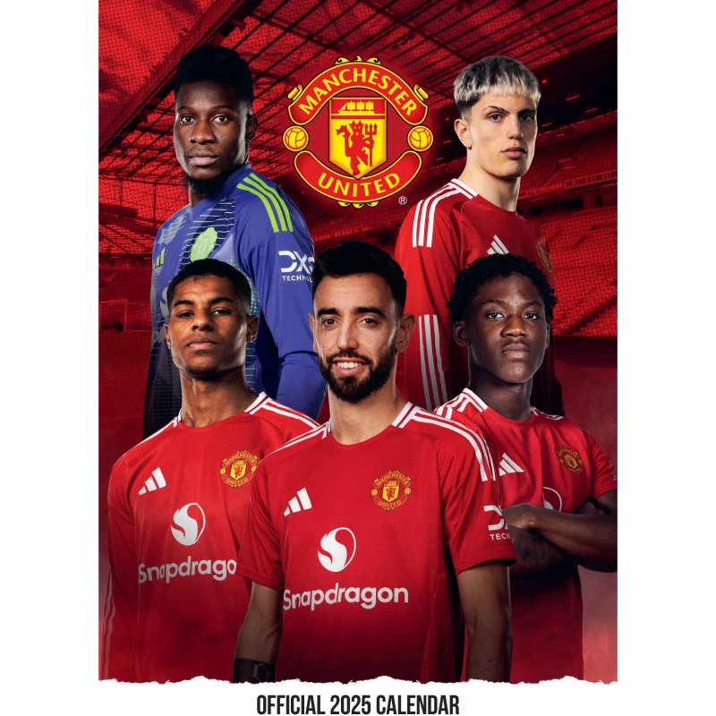 Image of Official Manchester Utd FC A3 Calendar 2025 Calendar