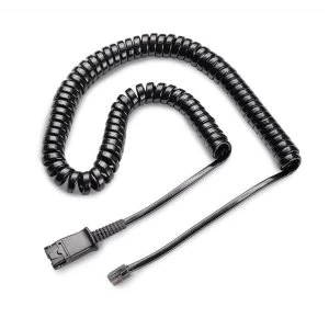 Image of Plantronics Link Curly Cord Cable Black for Plantronics U10P Headsets