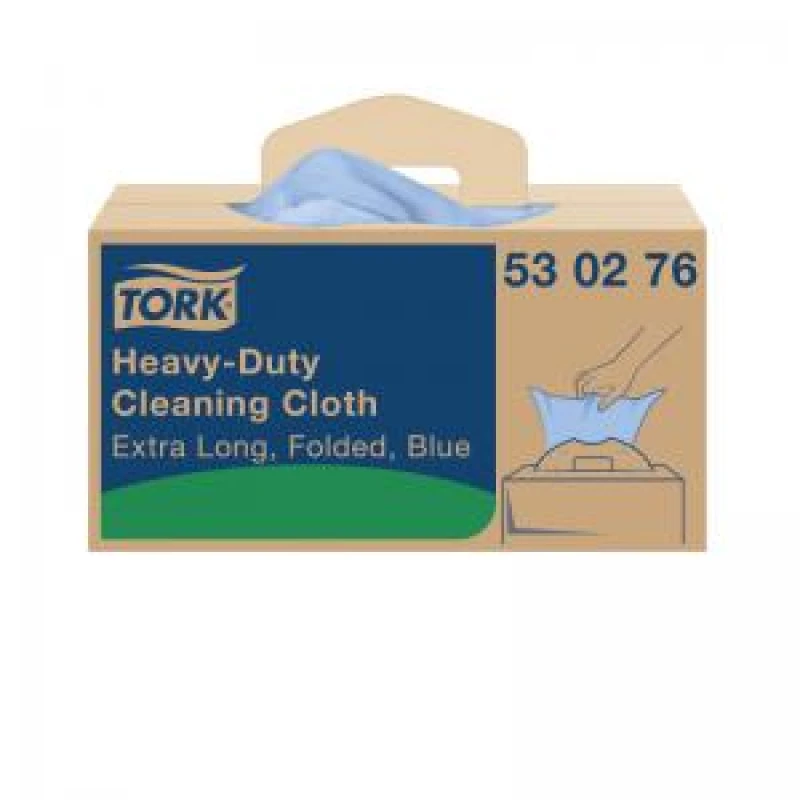 Image of Tork Tork Heavy-Duty Cleaning Cloth Blue (Pack of 120) 530276 530276