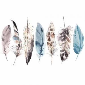Image of Art For The Home Watercol Feathers Mural Wallpaper Paper