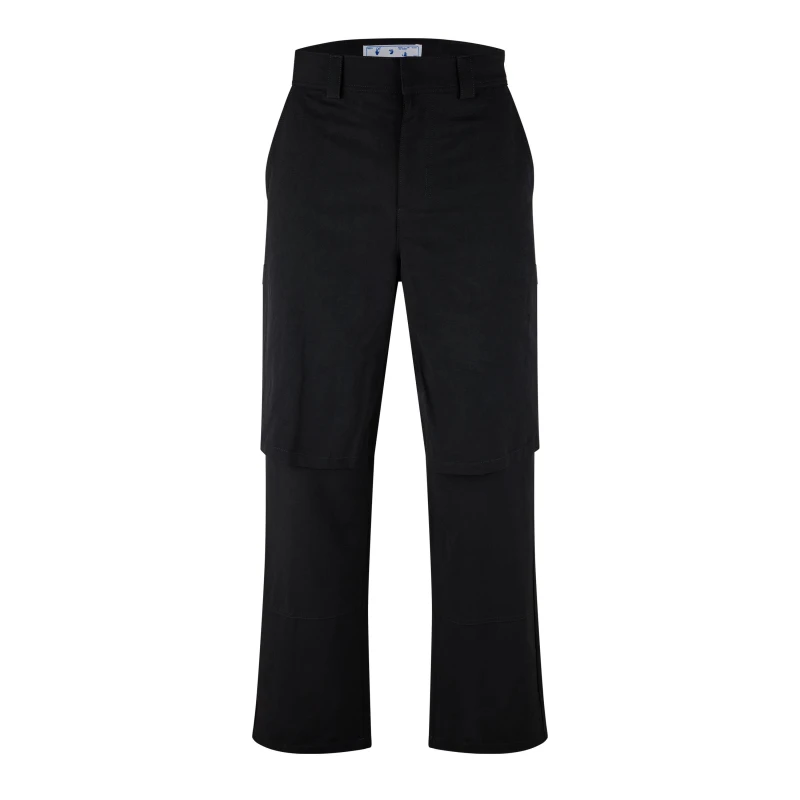 Image of Off White Mens Crpntr Cotton Cargo Trousers Black male S