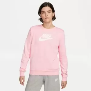 Image of Nike Sportswear Essential Womens Fleece Crew Sweater - Pink
