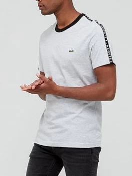Image of Lacoste Sportswear Taping T-Shirt - Grey Size XL Men