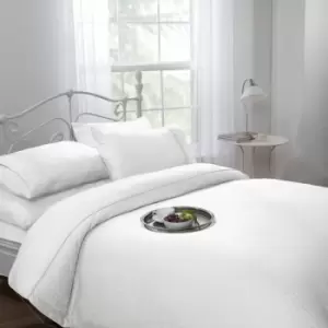 Image of Emma Barclay Ritz Cotton 300 Thread Count Sateen Stripe Duvet Cover Set, White, King