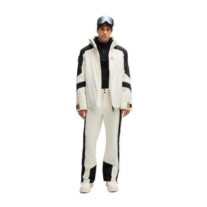 Image of Boss Mens Fiva Ski Straight Leg Trousers Open White male L