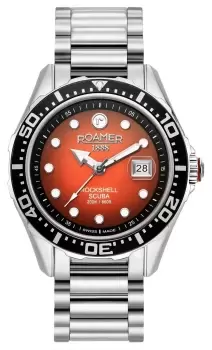 Image of Roamer 220858 41 05 50 Rockshell Scuba Orange Dial Watch