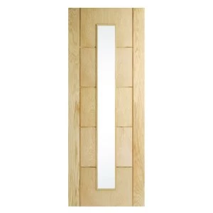 Image of Wickes Thame Internal Glazed 5 Panel Oak Veneer Door - 1981 x 762mm