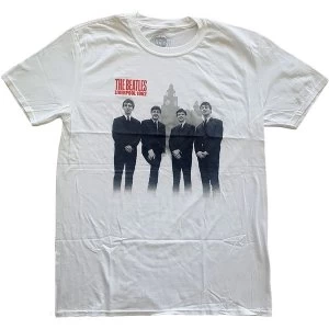 Image of The Beatles - In Liverpool Unisex Medium T-Shirt - White