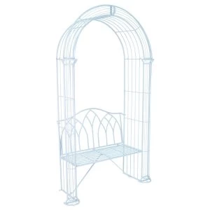Image of Charles Bentley Garden Arch and Bench - Pastel Blue