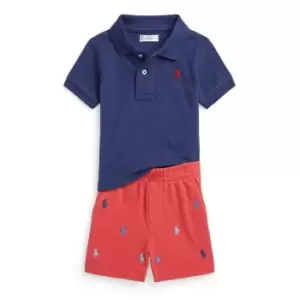 Image of Polo Ralph Lauren Polo Ralph Lauren T Shirt and Shorts Set Infant Boys - Multi