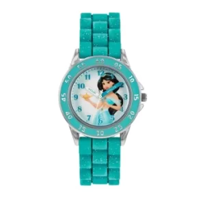 Image of Disney Princess Jasmine Teal Strap Time Teacher Watch