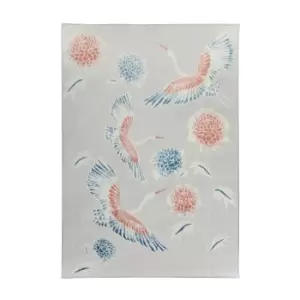 Image of Abstract Birds Rug - Natural - 120x170cm
