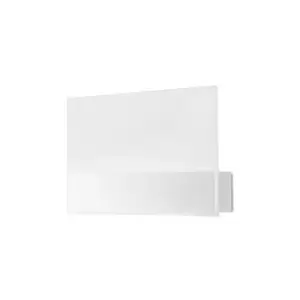 Image of Wall lamp Zamac, glass, white metal 1 bulb 18cm