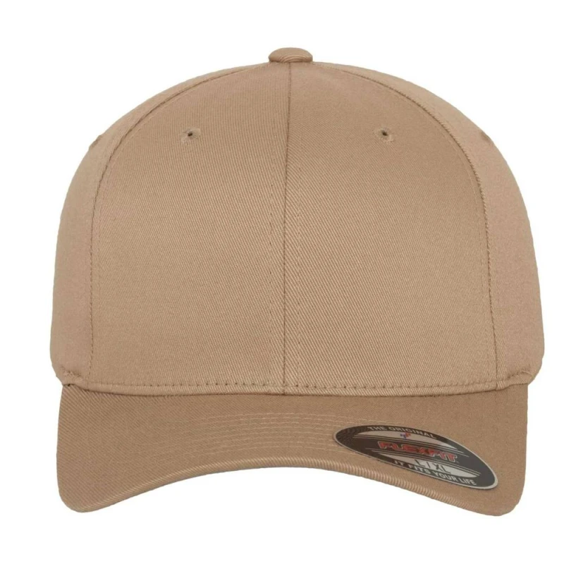 Image of Flexfit Mens Wooly Combed Baseball Cap in Khaki Size: 2XL Khaki Male 2XL