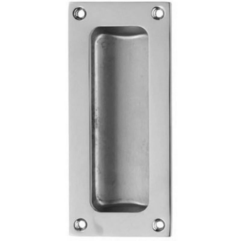 Image of Loops Recessed Sliding Door Flush Pull 102 x 45mm 10.5mm Depth Polished Chrome Multi unisex
