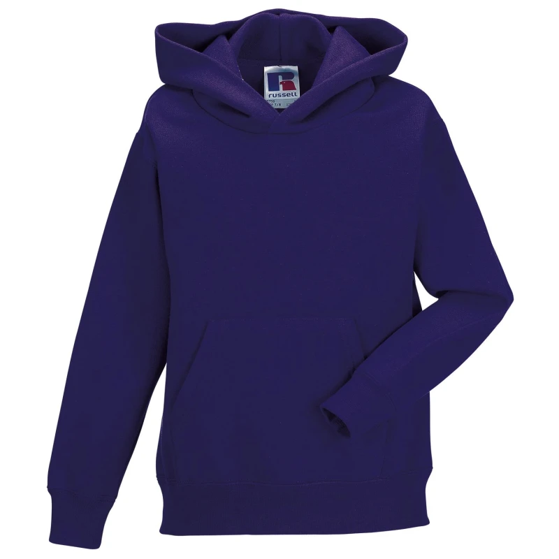 Image of Jerzees Schoolwear Jerzees Schoolgear Hooded Sweatshirt in Purple Size: 11-12 Years Purple Unisex 11-12 Years