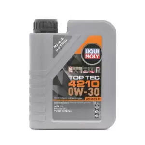 Image of LIQUI MOLY Engine oil Top Tec 4210 0W-30 Capacity: 1l 21604